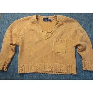 Vintage Y2K OBR Pullover Knit Sweater w/ Pocket Women's Small Orange